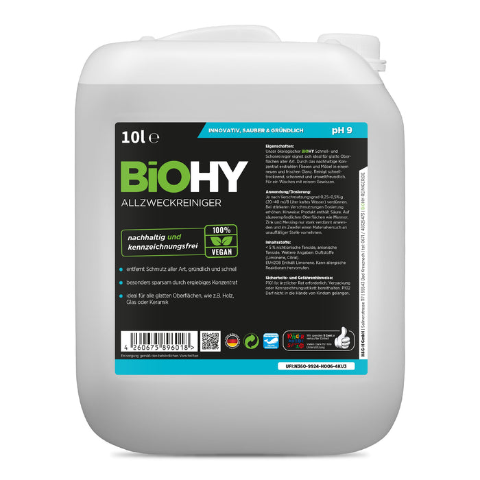 BiOHY limpiador multiusos, limpiador universal, concentrado orgánico