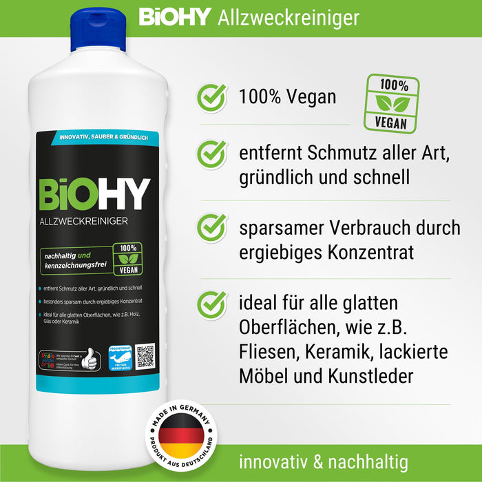 BiOHY limpiador multiusos, limpiador universal, concentrado orgánico