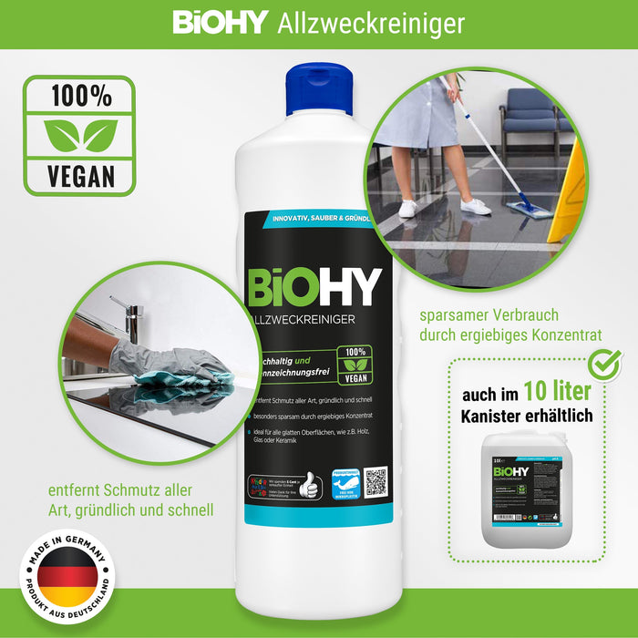 BiOHY limpiador multiusos, limpiador universal, concentrado orgánico