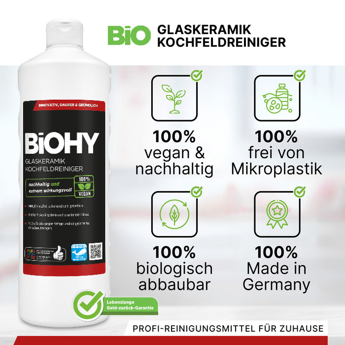 BiOHY limpiador de vitrocerámicas, limpiador de vitrocerámicas, concentrado, B2B