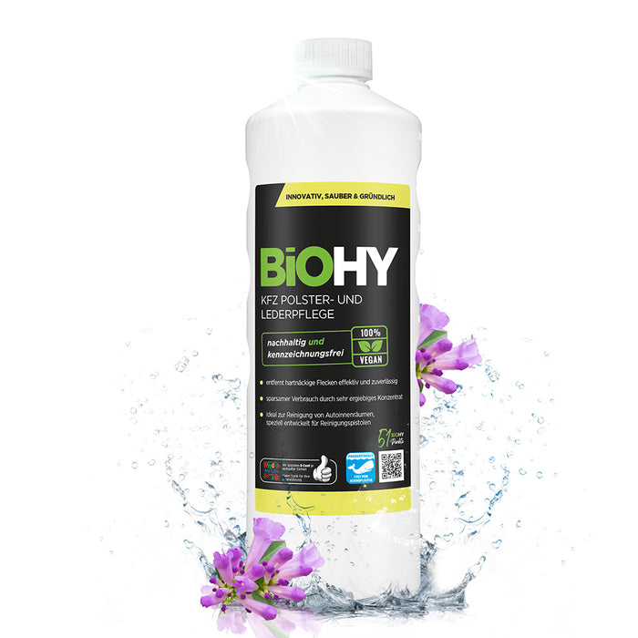 BiOHY car upholstery & leather care, car upholstery cleaner, car seat cleaner, interior care