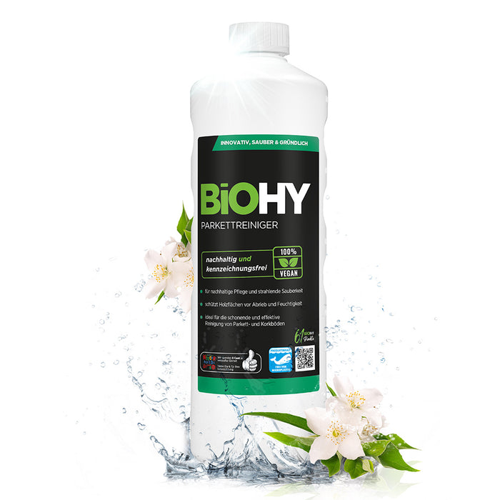 BiOHY limpiador de parquet, producto para el cuidado del parquet, jabón para suelos de madera, cuidado del parquet