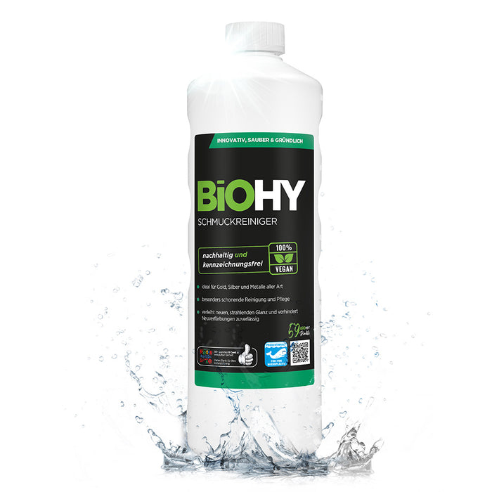 BiOHY Schmuckreiniger, Ultraschall Schmuckreiniger, Reiniger für Silberschmuck und Gold, Bio-Konzentrat