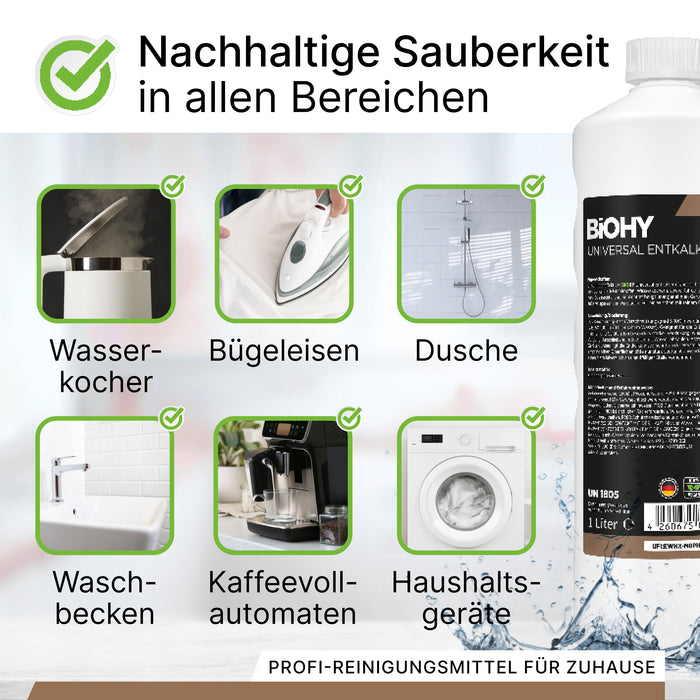 BiOHY universal descaler, limescale remover, limescale remover, descaler, B2B