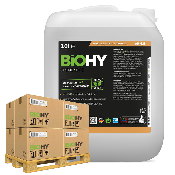 BiOHY Creme Seife, Hautfreundlich und phosphatfrei, B2B
