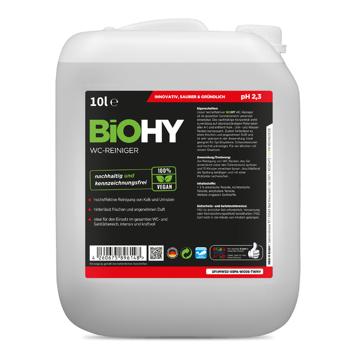 BiOHY WC-Reiniger, Toilettenreiniger, Urinsteinentferner, WC-Reiniger, B2B