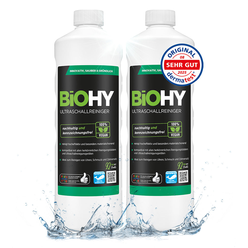 BiOHY Ultraschallreiniger, Ultraschallbad Reiniger, Ultraschall Reinigungsmittel, Reiniger für Ultraschallgerät