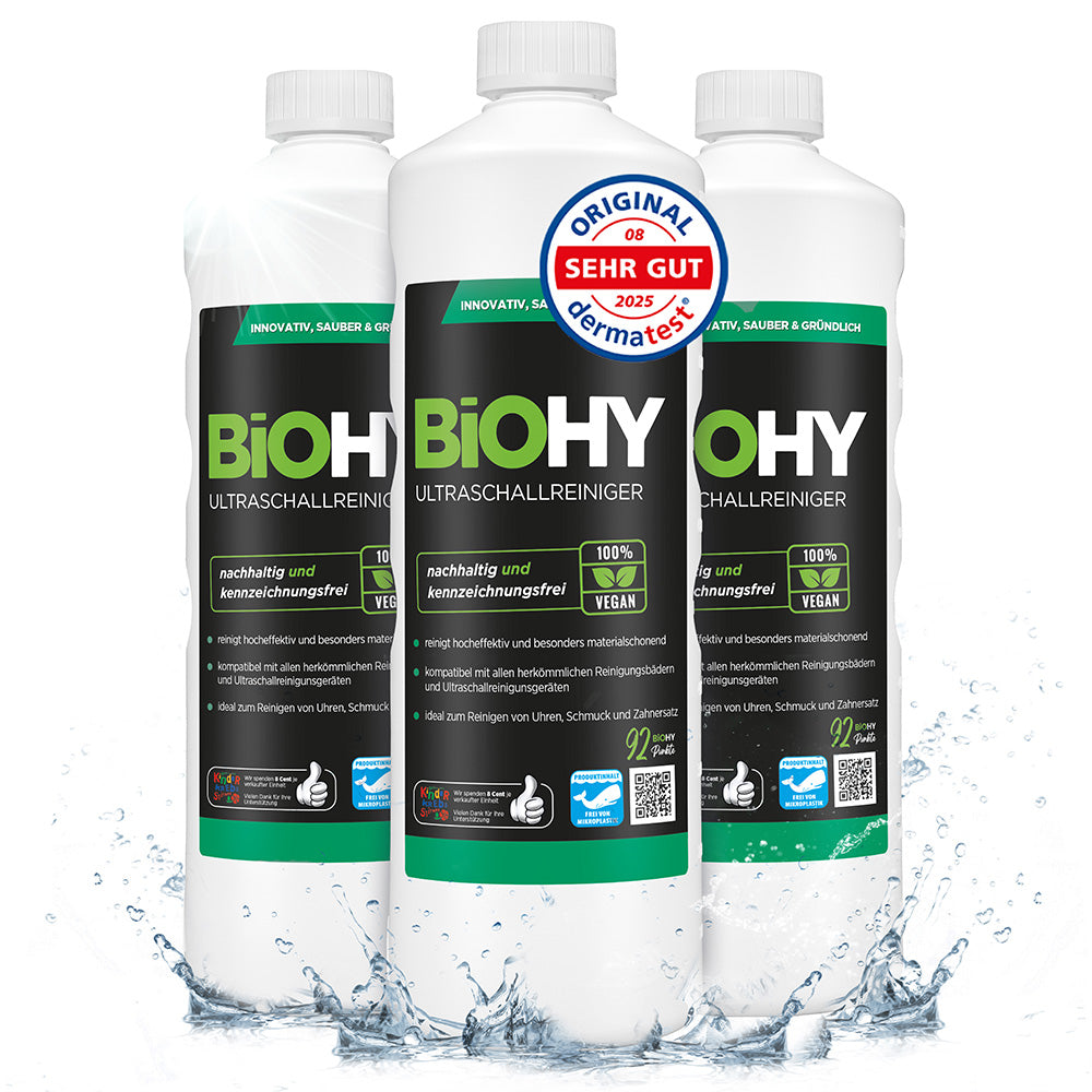 BiOHY Ultraschallreiniger, Ultraschallbad Reiniger, Ultraschall Reinigungsmittel, Reiniger für Ultraschallgerät