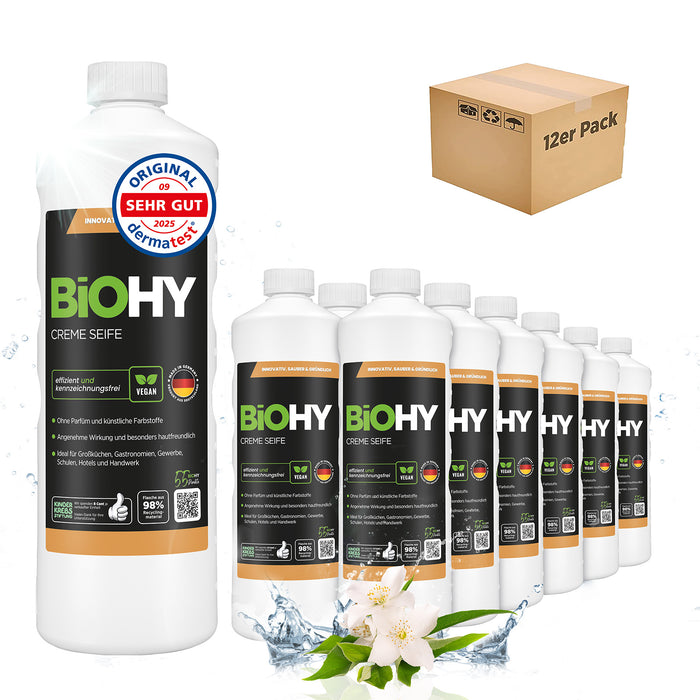 BiOHY cream soap, skin-friendly washing lotion, phosphate-free hand soap, moisturizing soap cream