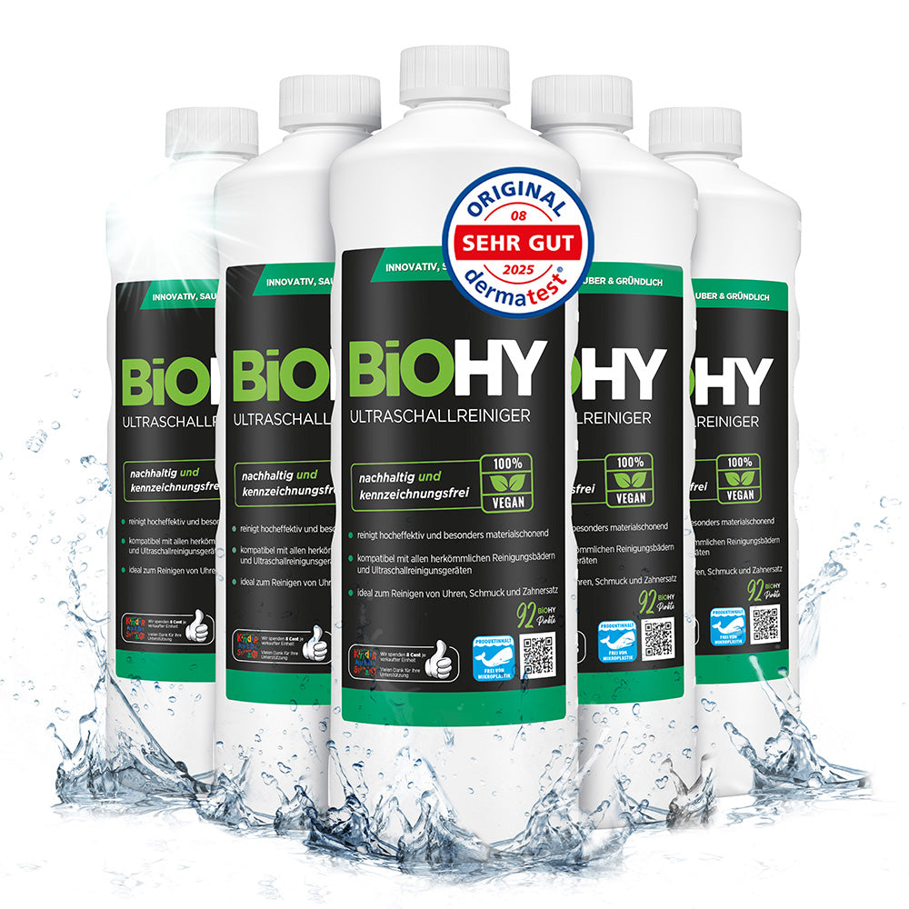 BiOHY Ultraschallreiniger, Ultraschallbad Reiniger, Ultraschall Reinigungsmittel, Reiniger für Ultraschallgerät