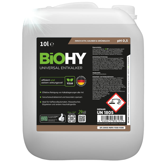 BiOHY universal descaler, descaler, organic limescale remover, limescale cleaner