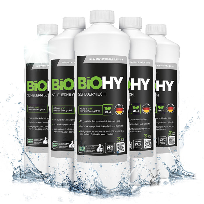 BiOHY scouring milk, scouring agent, cleaner for kitchen and bathroom, cleaning milk