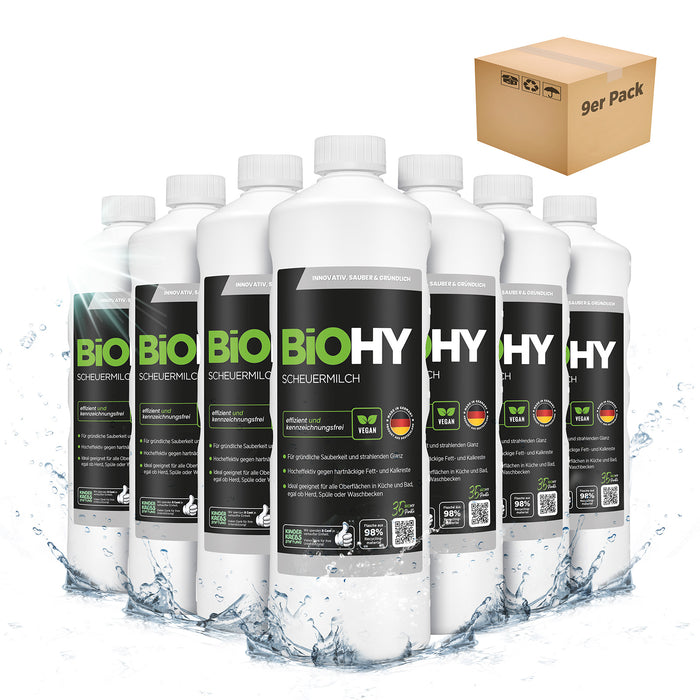 BiOHY scouring milk, scouring agent, cleaner for kitchen and bathroom, cleaning milk