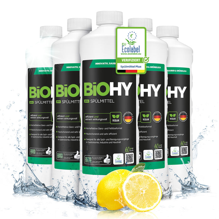 BiOHY washing-up liquid, dishwashing liquid, hand washing-up liquid, dishwashing liquid