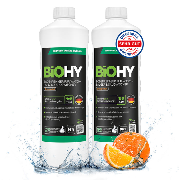 BiOHY Bodenreiniger für Waschsauger & Saugwischer mit Orangenduft