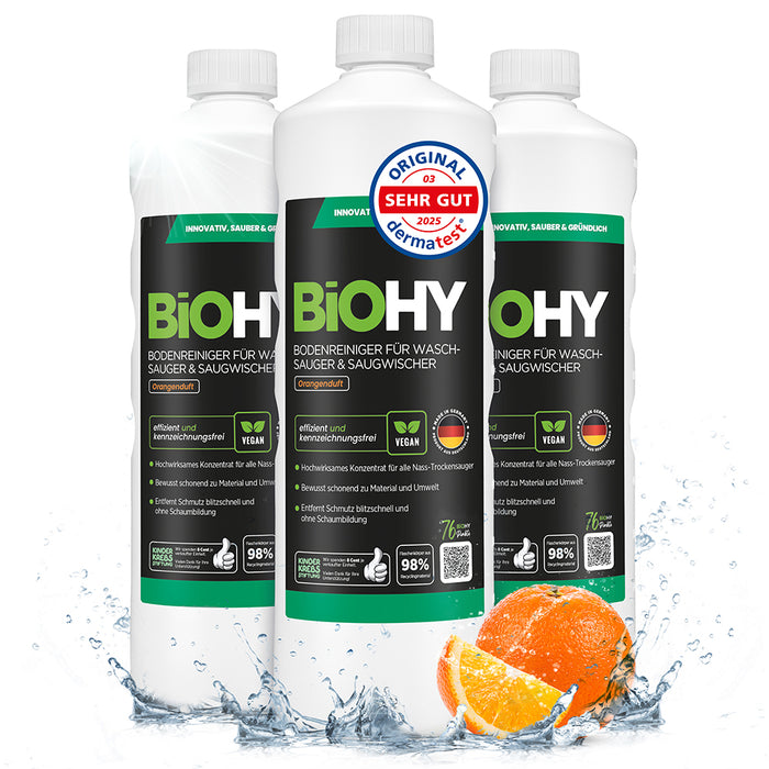 BiOHY Bodenreiniger für Waschsauger & Saugwischer mit Orangenduft