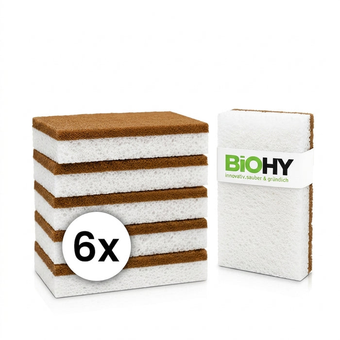 BiOHY esponjas de coco, esponja lavavajillas, esponja de cocina, esponja de limpieza
