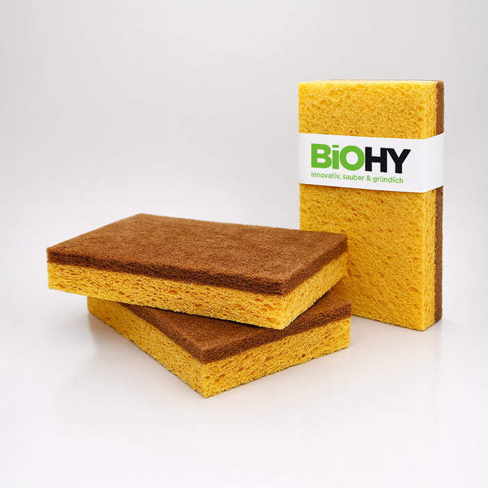 BiOHY Kokosschwämme, Spülschwamm, Küchenschwamm, Nachhaltiger Putzschwamm