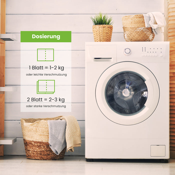 Hojas de detergente para ropa BiOHY, tiras de detergente para ropa, detergente de viaje, papel de lavado hidrosoluble