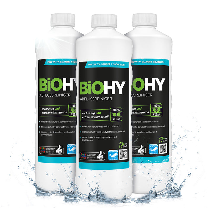 BiOHY Abflussreiniger, Rohrreiniger, Rohrfrei Mittel, Konzentrat