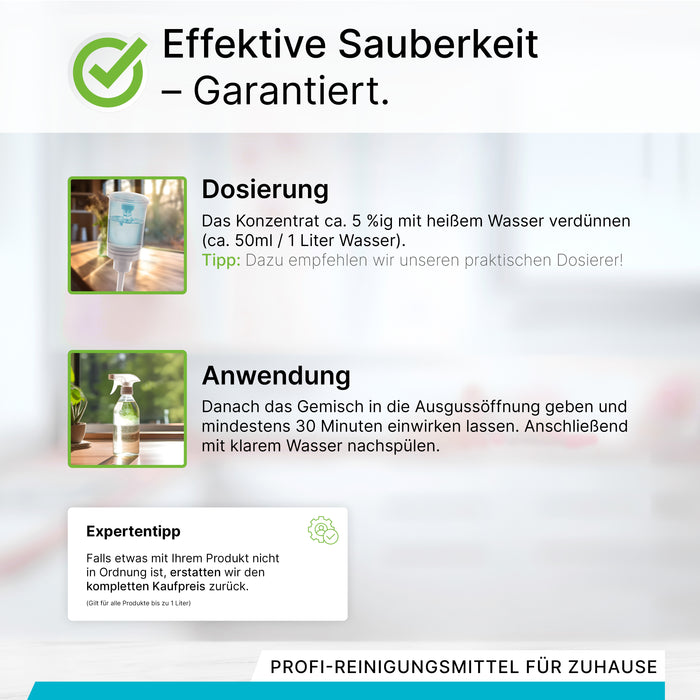 BiOHY Abflussreiniger, Rohrreiniger, Rohrfrei Mittel, Konzentrat