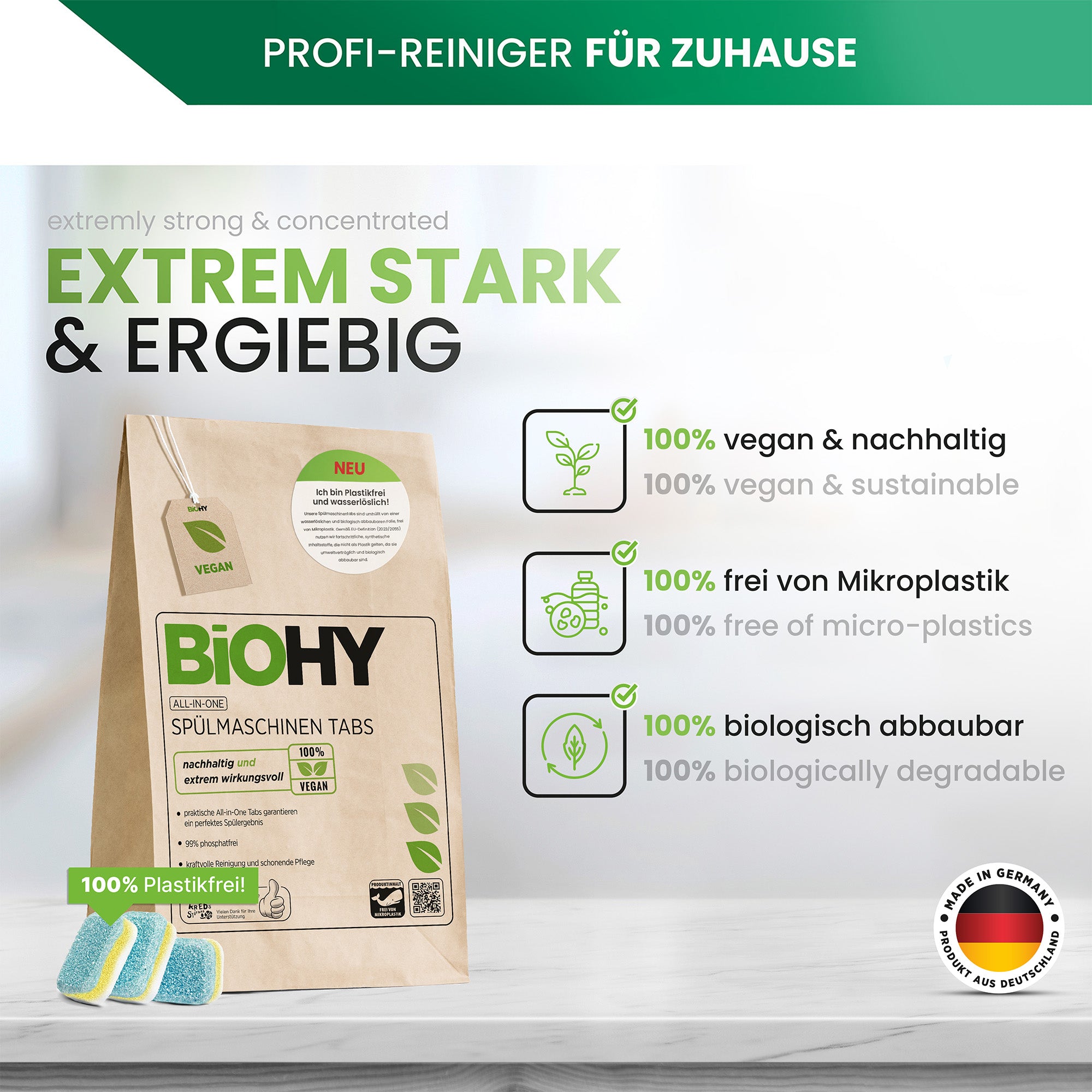 BiOHY All-in-One pestañas lavavajillas, pestañas lavavajillas, pestañas lavavajillas, pestañas lavavajillas