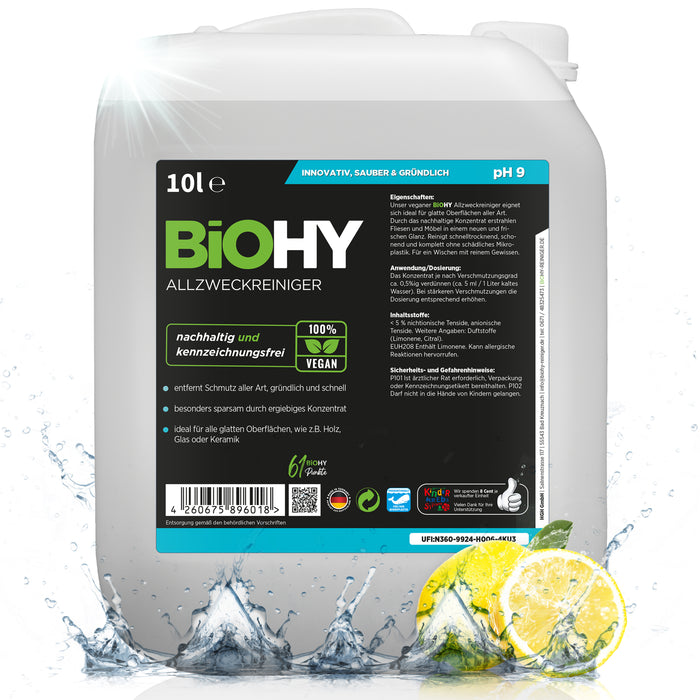 BiOHY limpiador multiusos, limpiador universal, concentrado orgánico