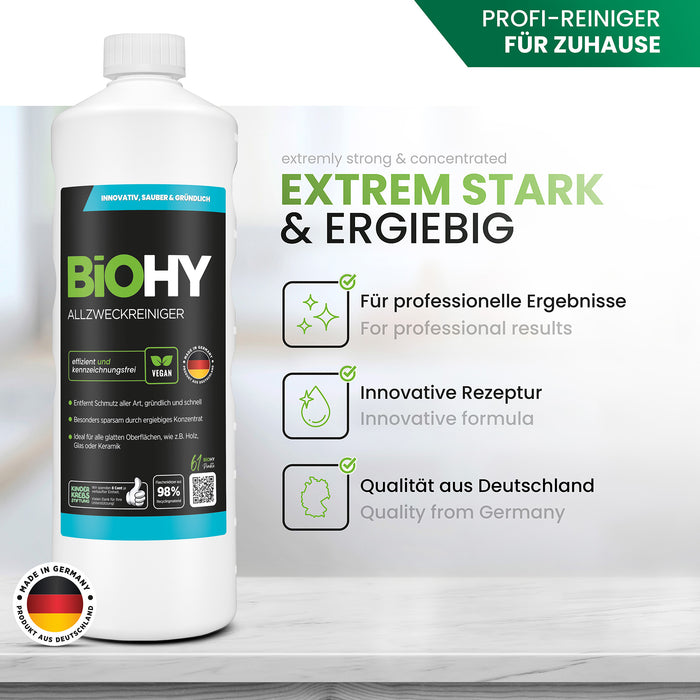 BiOHY all-purpose cleaner, all-purpose cleaner, universal cleaner, organic concentrate
