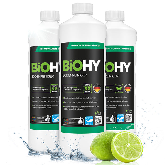 BiOHY Bodenreiniger, Fußbodenreiniger, Nicht schäumender Bodenreiniger, Bio-Konzentrat