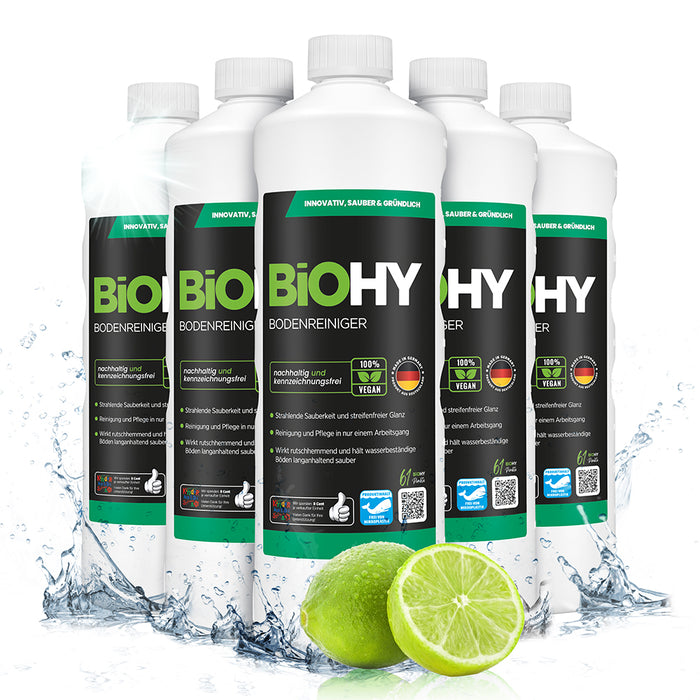 BiOHY Bodenreiniger, Fußbodenreiniger, Nicht schäumender Bodenreiniger, Bio-Konzentrat