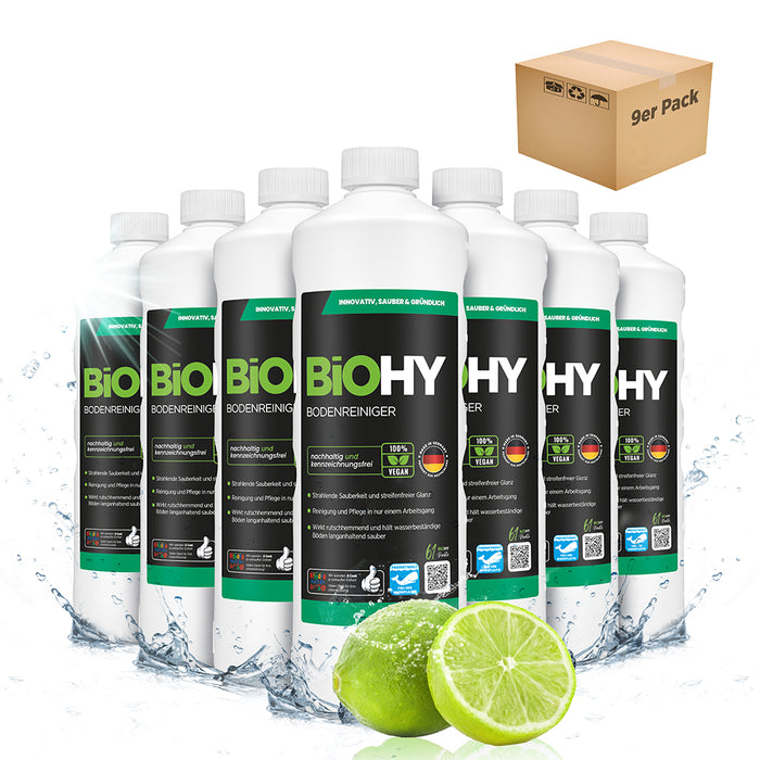 BiOHY Bodenreiniger, Fußbodenreiniger, Nicht schäumender Bodenreiniger, Bio-Konzentrat