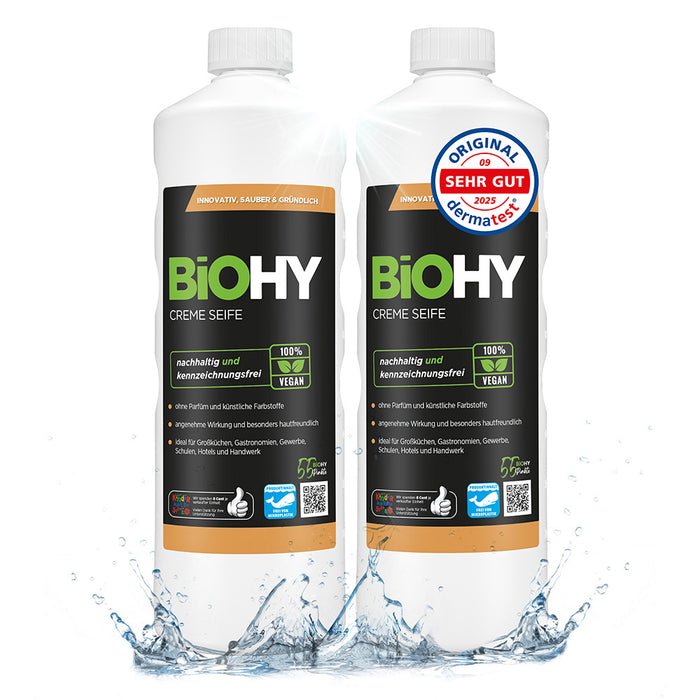 BiOHY cream soap, skin-friendly washing lotion, phosphate-free hand soap, moisturizing soap cream