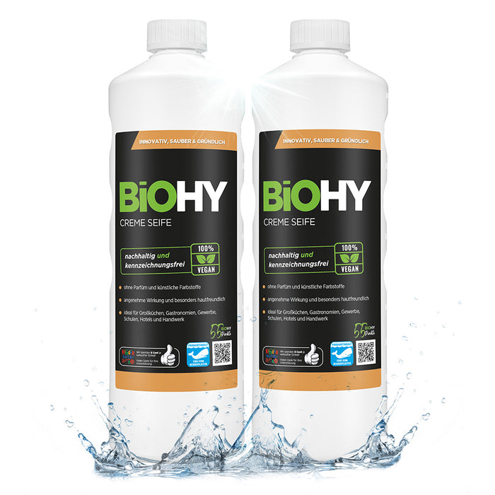 BiOHY cream soap, skin-friendly washing lotion, phosphate-free hand soap, moisturizing soap cream