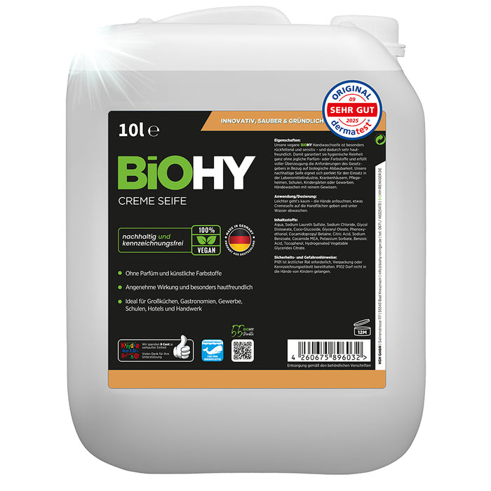 BiOHY cream soap, skin-friendly washing lotion, phosphate-free hand soap, moisturizing soap cream