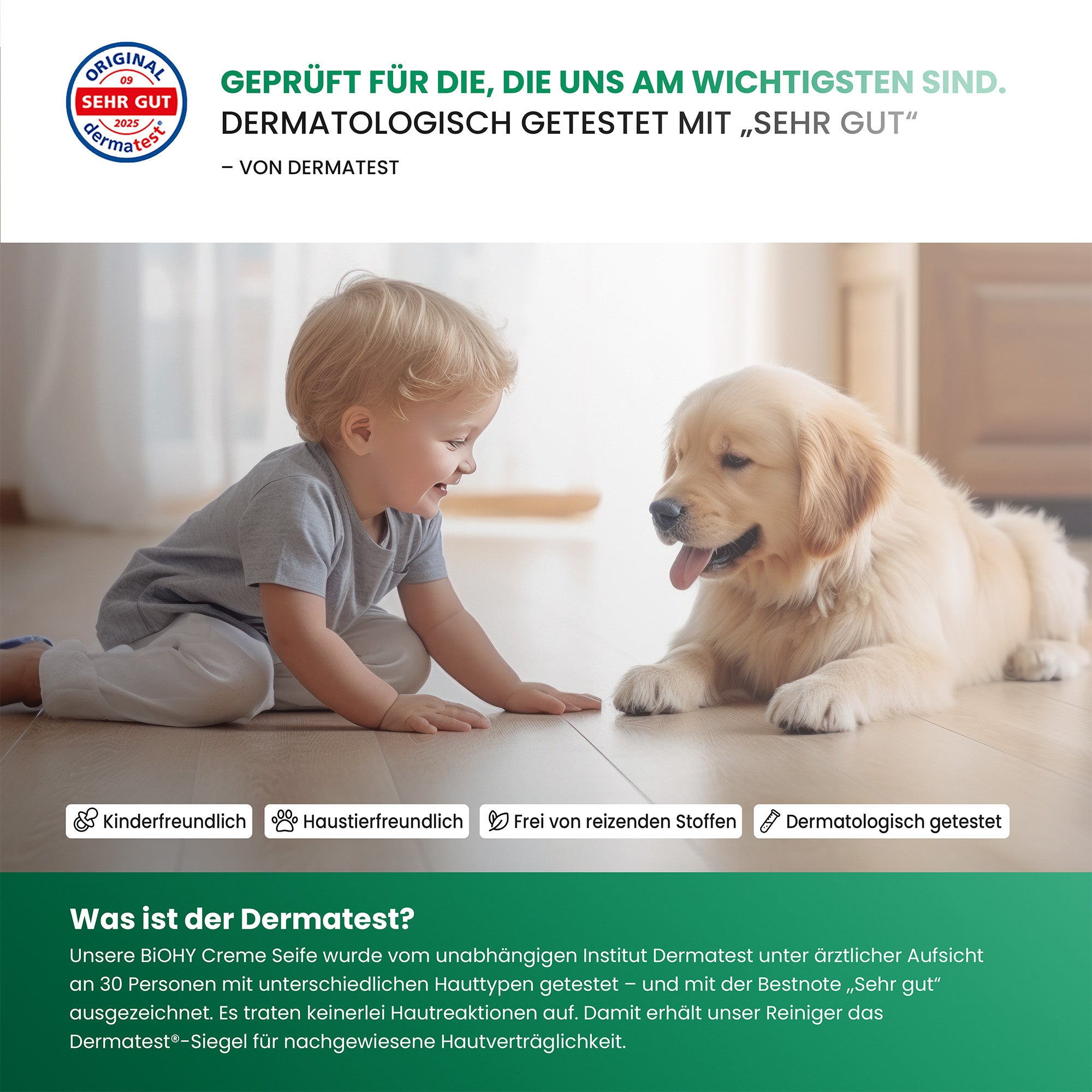 BiOHY Creme Seife, Hautfreundliche Waschlotion, Phosphatfreie Handseife, Rückfettende Seifencreme