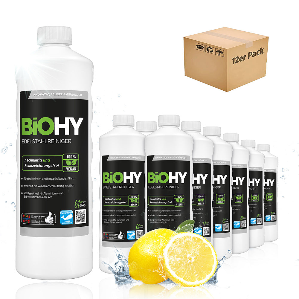 BiOHY stainless steel cleaner, stainless steel cleaner spray, stainless steel care product, stainless steel cleaning agent