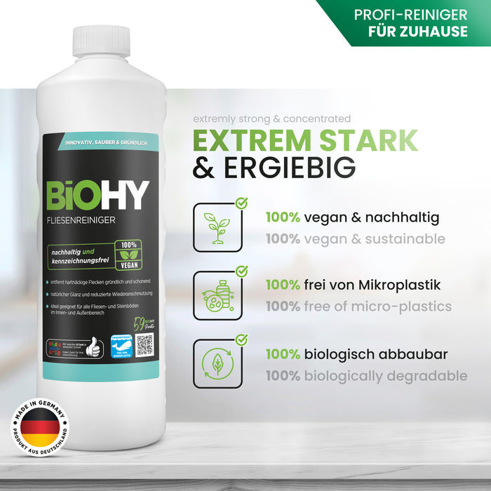 BiOHY Fliesenreiniger, Fliesenbodenreiniger, Fliesenöl, Fliesen Reiniger