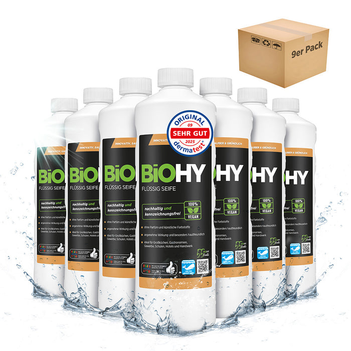 BiOHY Flüssig Seife, Flüssige Handseife, Gesichtsseife, Sensitive Waschlotion