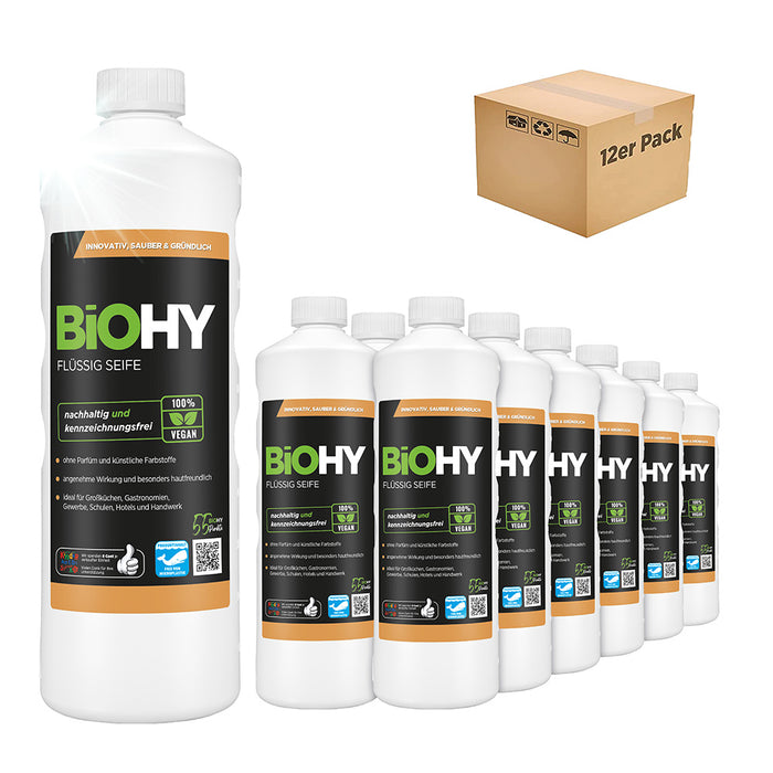 BiOHY Flüssig Seife, Flüssige Handseife, Gesichtsseife, Sensitive Waschlotion