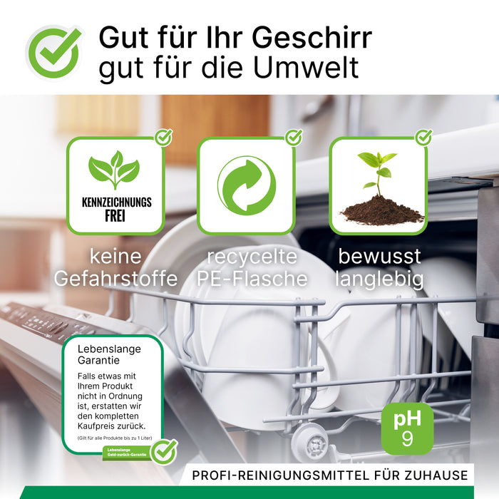 BiOHY Geschirrreiniger, Geschirrspülerreiniger,Spülmaschinenreiniger, Bio-Konzentrat
