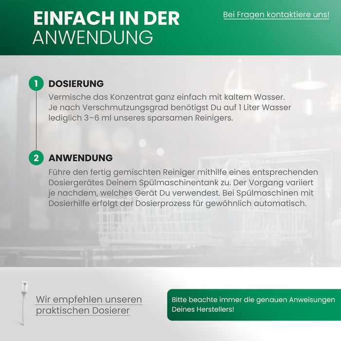 BiOHY Geschirrreiniger, Geschirrspülerreiniger,Spülmaschinenreiniger, Bio-Konzentrat