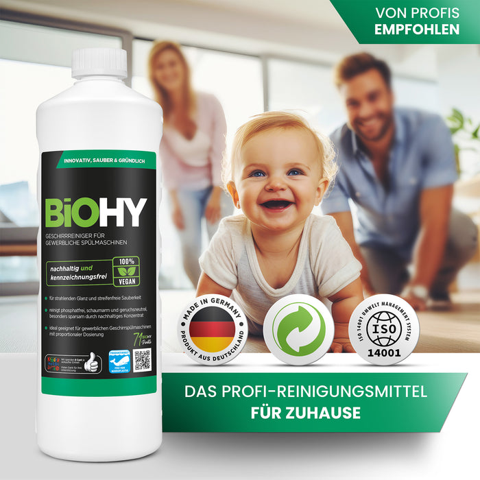 BiOHY Geschirrreiniger, Geschirrspülerreiniger,Spülmaschinenreiniger, Bio-Konzentrat