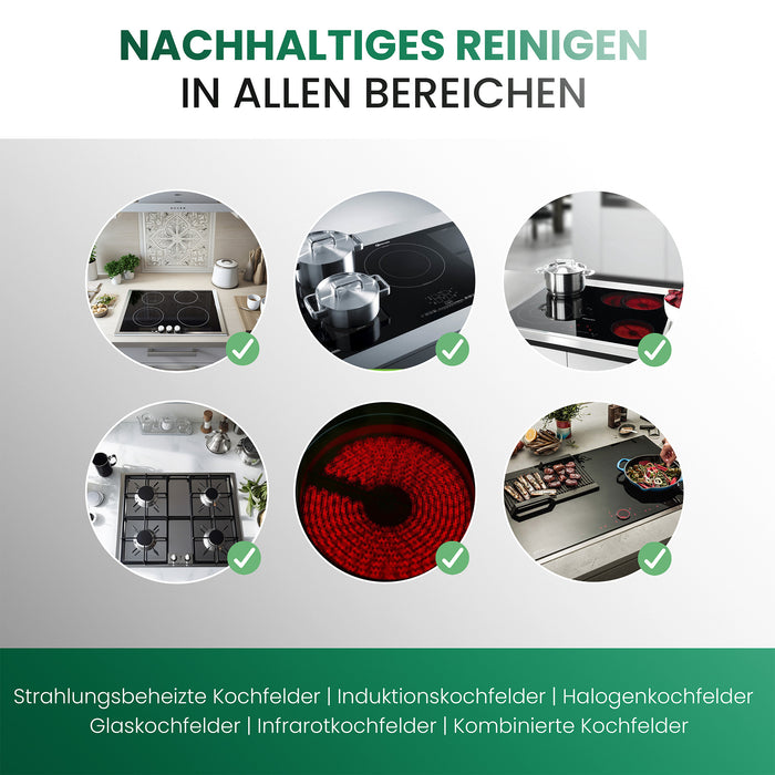 BiOHY Glaskeramik Kochfeldreiniger, Ceranfeldreiniger, Glaskeramikreiniger, Herdreiniger