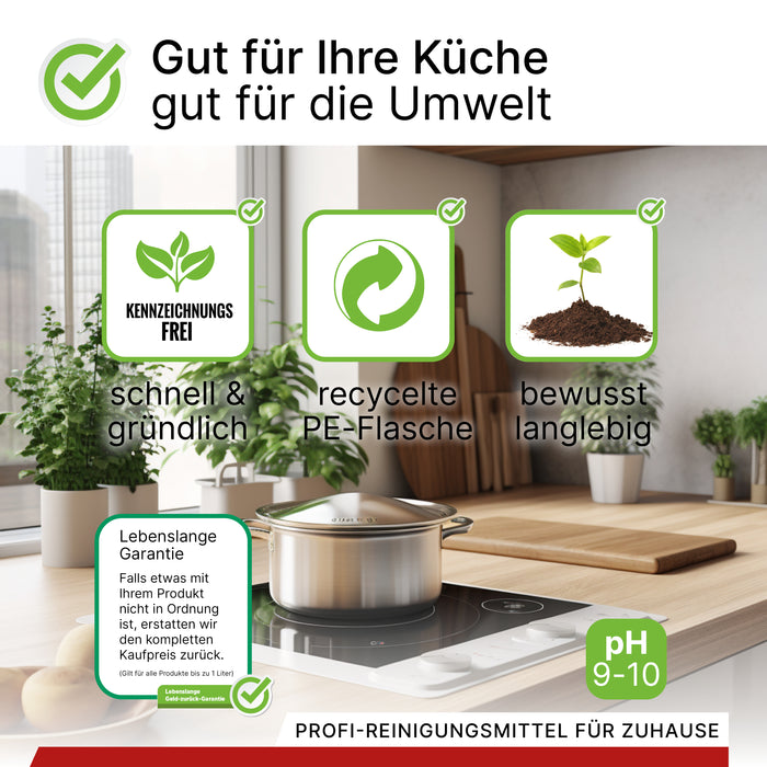 BiOHY Glaskeramik Kochfeldreiniger, Ceranfeldreiniger, Glaskeramikreiniger, Herdreiniger