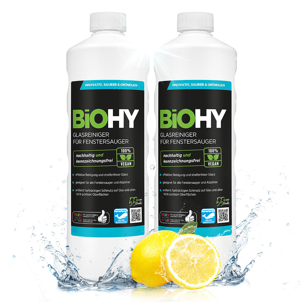 BiOHY glass cleaner for window vacuums, window cleaning agents, glass cleaners, window cleaners
