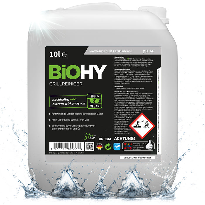 BiOHY Grillreiniger, Grillreiniger, BBQ Reiniger, Grillrost Reiniger, B2B