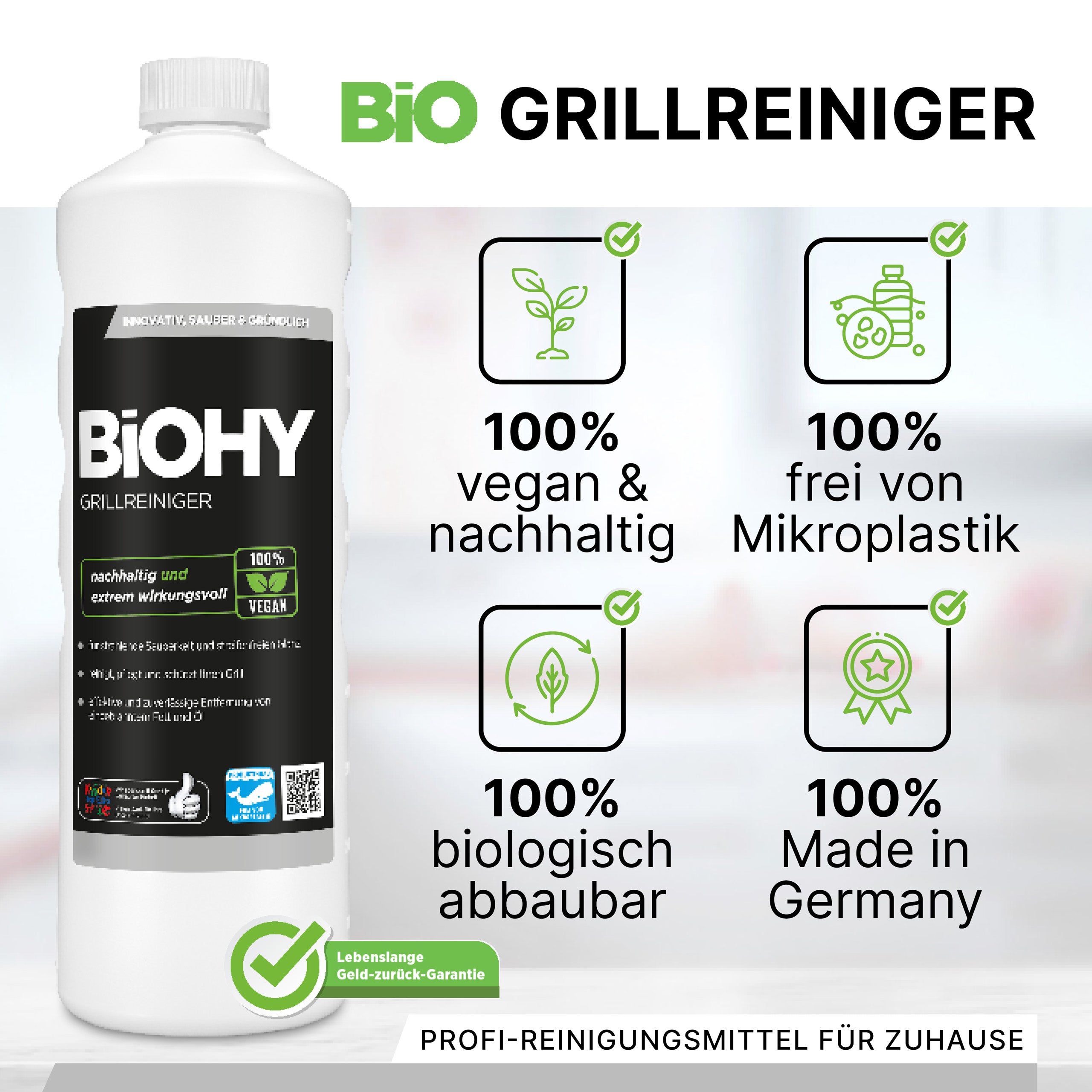 BiOHY grill cleaner, gas grill cleaner, BBQ cleaner, grill grate cleaner