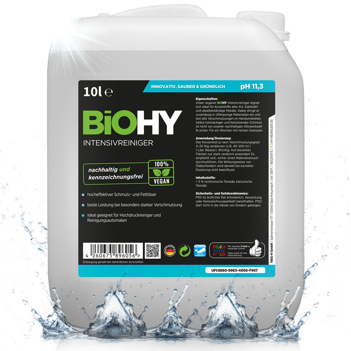 BiOHY intensive cleaner, industrial cleaner, universal cleaner, organic concentrate, B2B