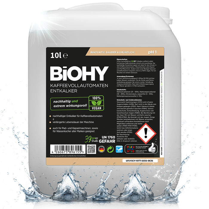 BiOHY descalcificador automático para cafeteras, descalcificador, descalcificador, descalcificador para máquinas de café
