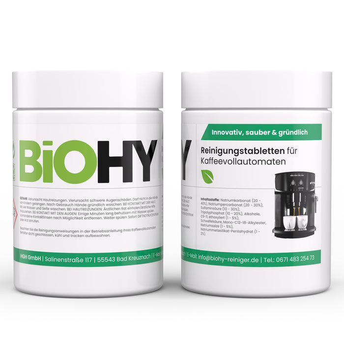 BiOHY pastillas limpiadoras para cafeteras automáticas, pastillas descalcificadoras, pastillas descalcificadoras para cafeteras automáticas, pastillas limpiadoras para cafeteras